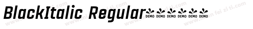 BlackItalic Regular字体转换
